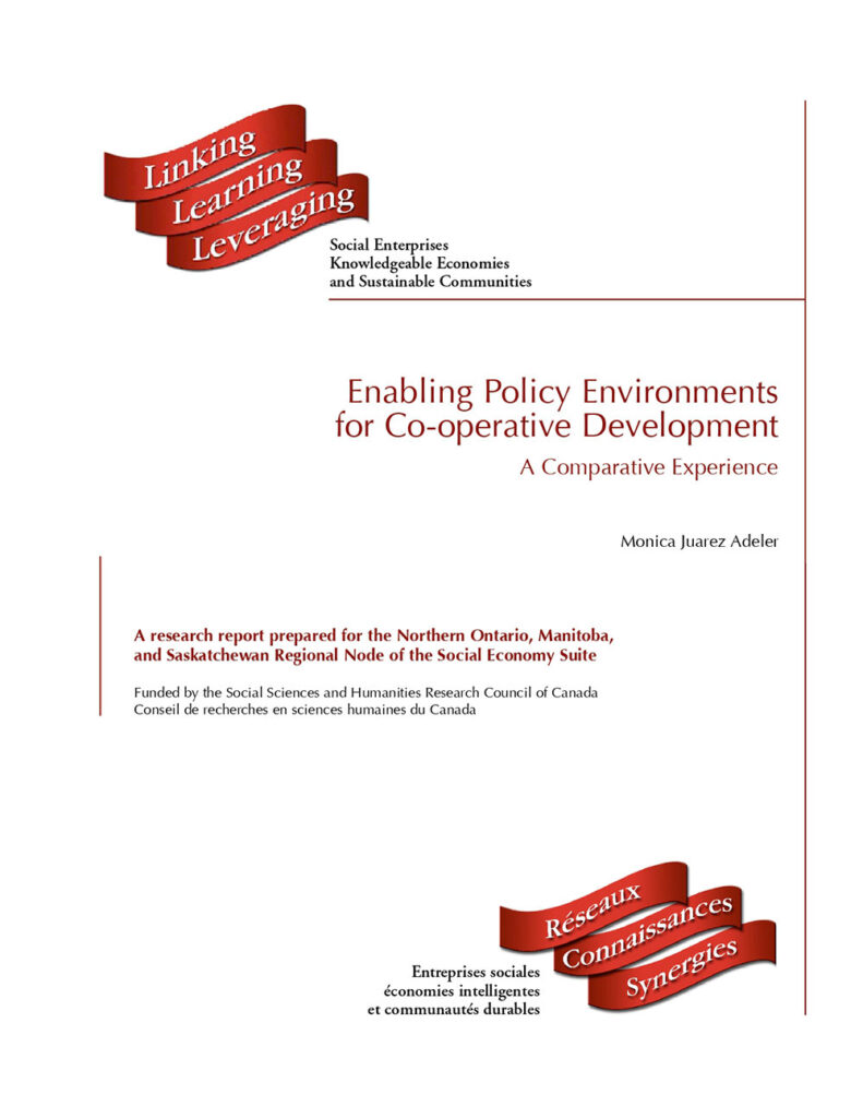 Enabling Policy Environments for Co-operative Development. A Comparative Experience